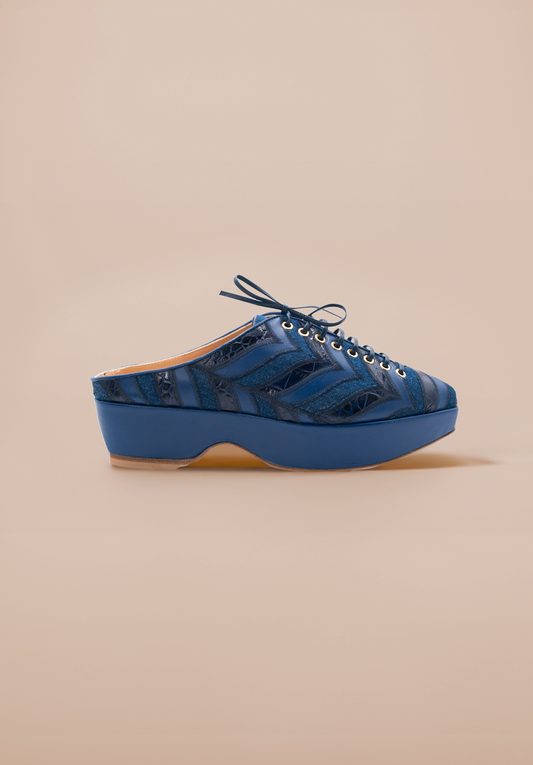 Shauna - Mule - Aplique Azul Marinho