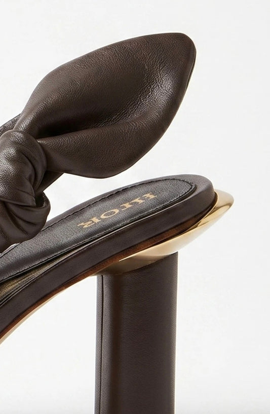 Una Slingback Pump Column Heel Cocoa Brown