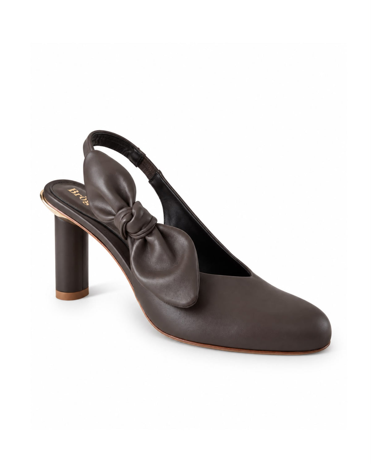 Una Slingback Pump Column Heel Cocoa Brown