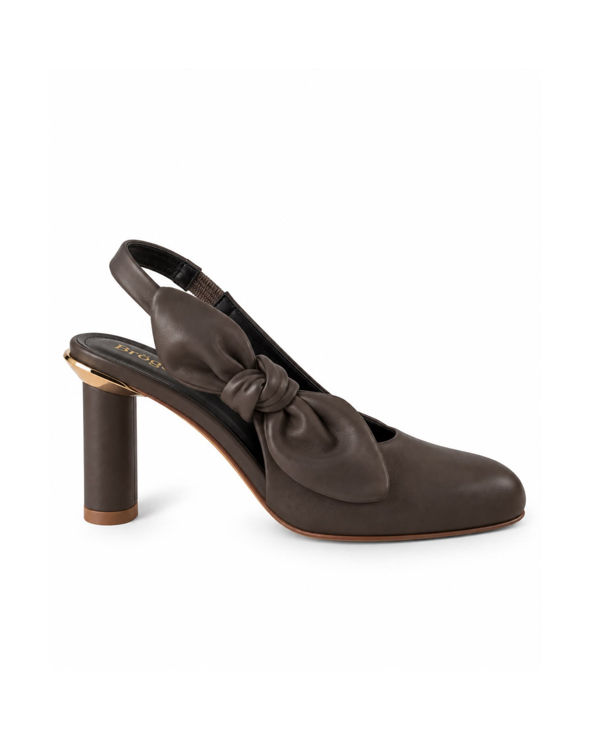 Una Slingback Pump Column Heel Cocoa Brown